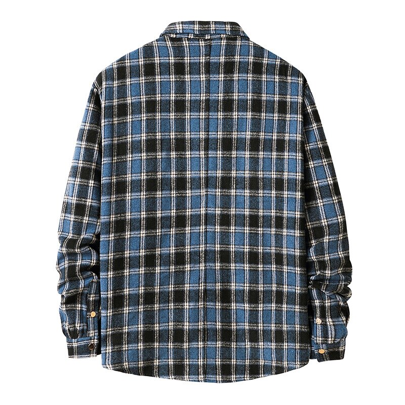 Men Flannel plaid shirt men's Casual Long Sleeve Shirt Soft Comfort Slim Fit Styles Brand Man Plus Size