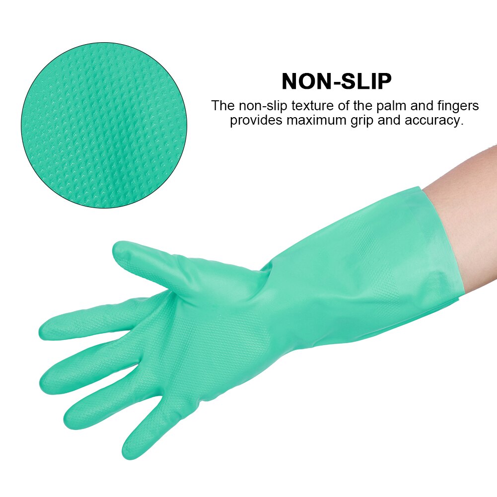 5Pairs Work Gloves Reusable Nitrile Gloves Solvent Resistant Anti Acid Alkali Home Work Laboratory Hand Protection Glove