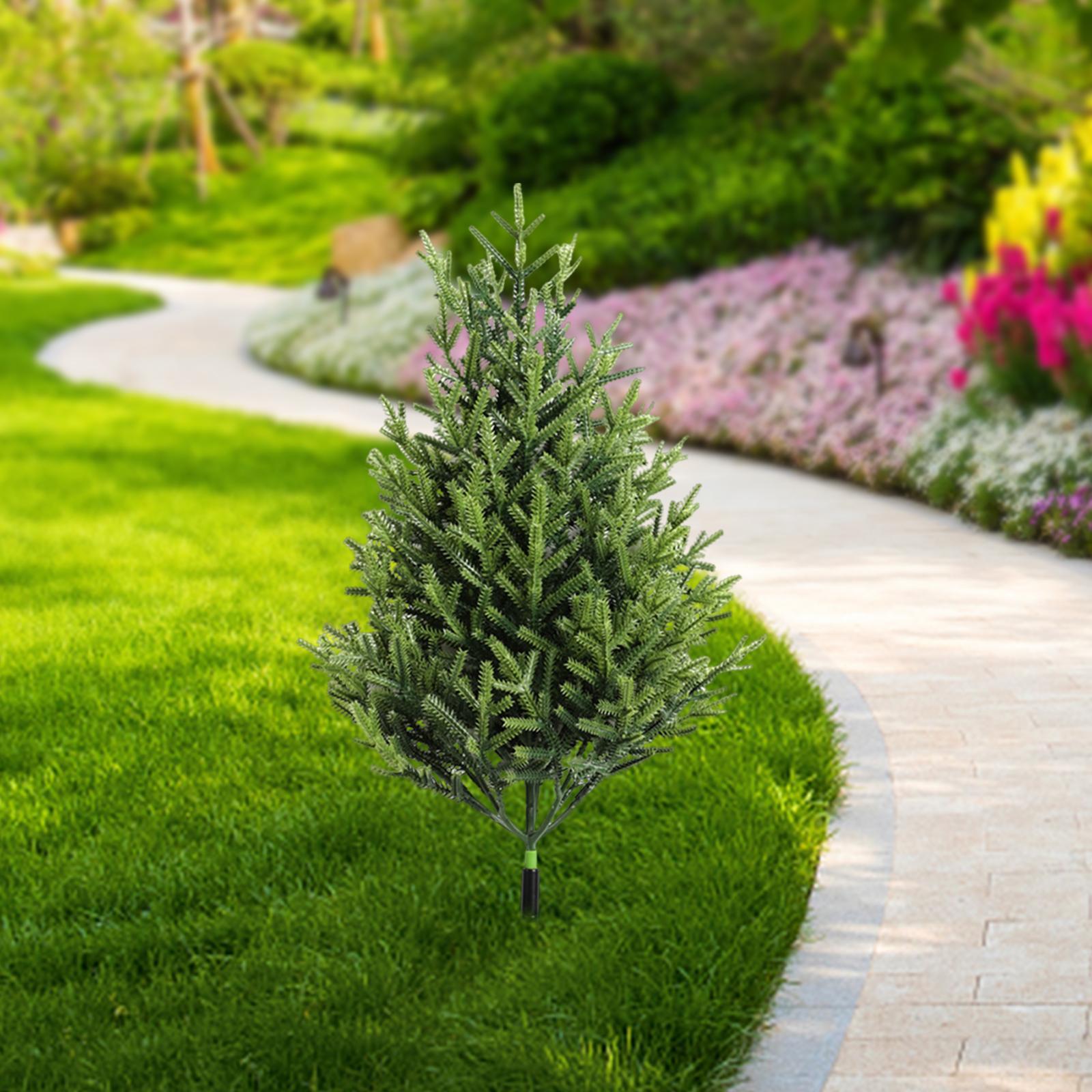 Artificial Tree with Ground Stake Realistic Bushes Plants Artificial Greenery Shrubs for Outdoor Yard Front Porch Xmas Decors