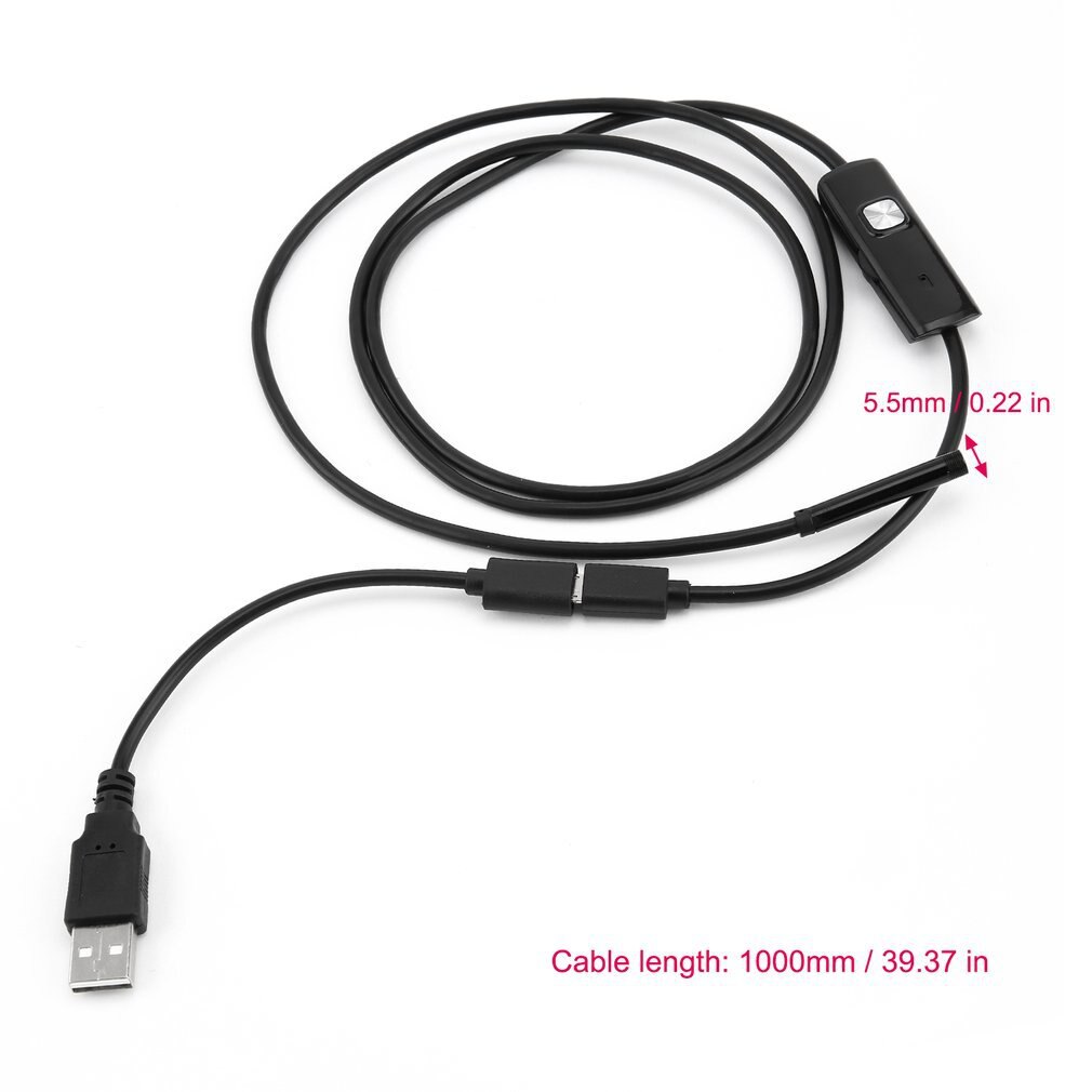 6 Led 5.5Mm Lens Endoscoop Waterdichte Inspectie Borescope Voor Android Focus Camera Lens Usb-kabel Waterdichte Endoscoop