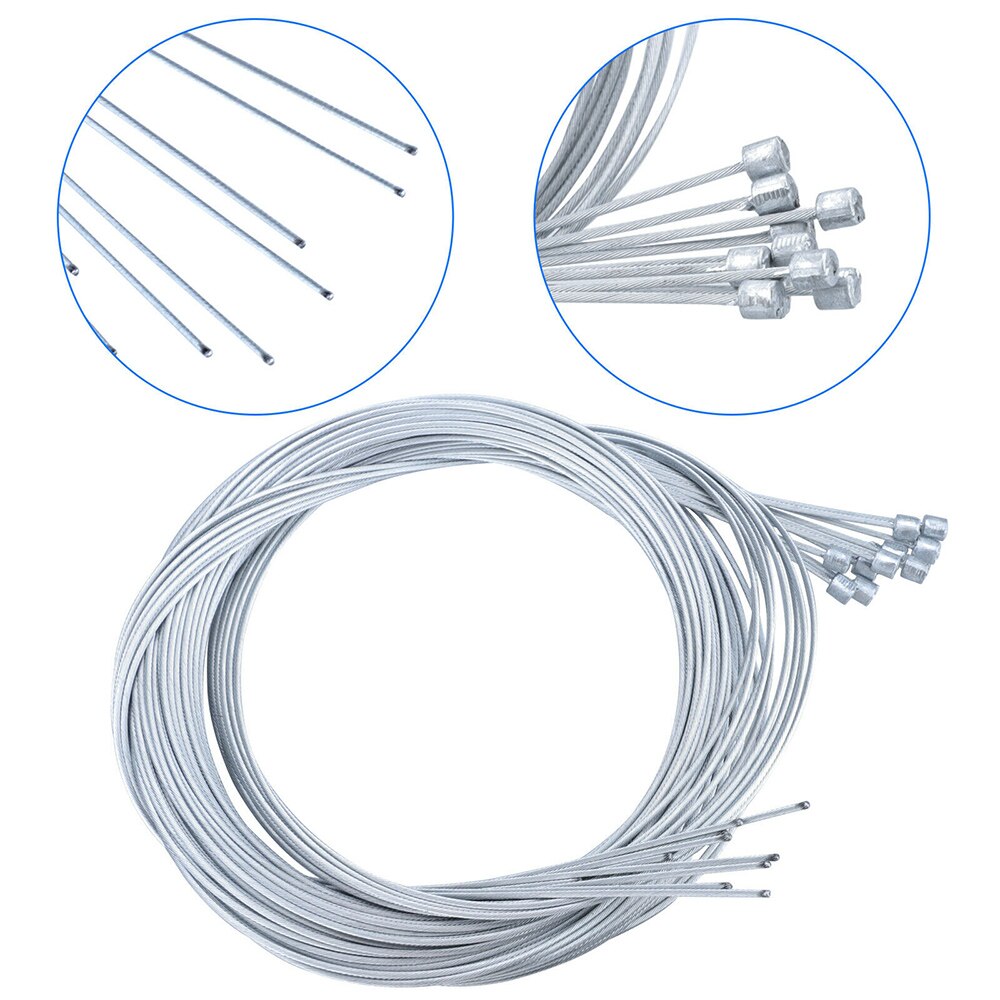 5 10 Pcs 2.1m Bicycle Shift Cables Shifter Derailleur Gear Steel Rear Inner Cable Wire Mountain Road City Bikes cycling parts