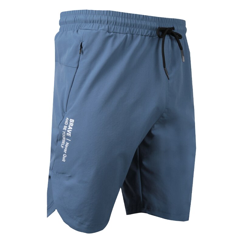 Short de sport pour homme, bas de Jogging, musculation, entraînement, Gym, lettre, séchage rapide, pantalon de plage, été: blue / L