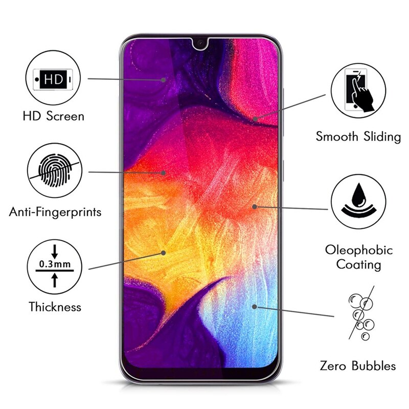 3 piezas de vidrio Protector para Samsung Galaxy A50 A51 A71 Protector de pantalla para A70 A80 A90 A60 A40s A30 A20 M10 50 de vidrio templado