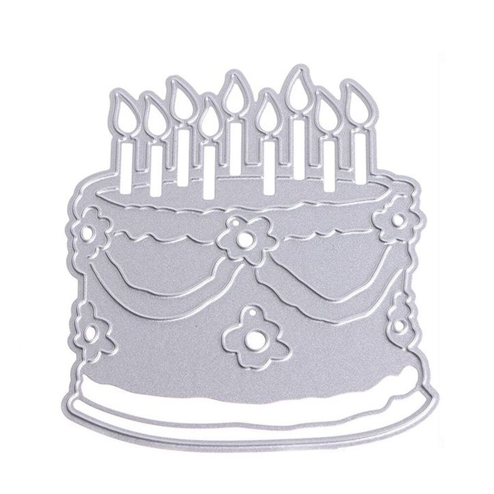 Verjaardagstaart Metalen Grote Stansen Sterft Scrapbooking Embossing Map Pak Voor Shot Snijmachine