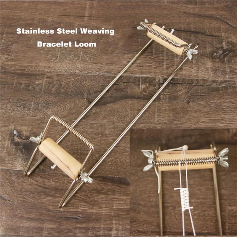 Gør-det-selv metal vævning strikning beading vævesæt armbånd smykker lave maskine til smykker armbånd håndlavet værktøj