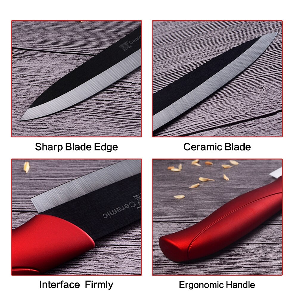 XYj-cuchillo de cerámica para cocina, juego de cuchillos de óxido de circonio para cocina, antibacterias, vegetales, de alta gama