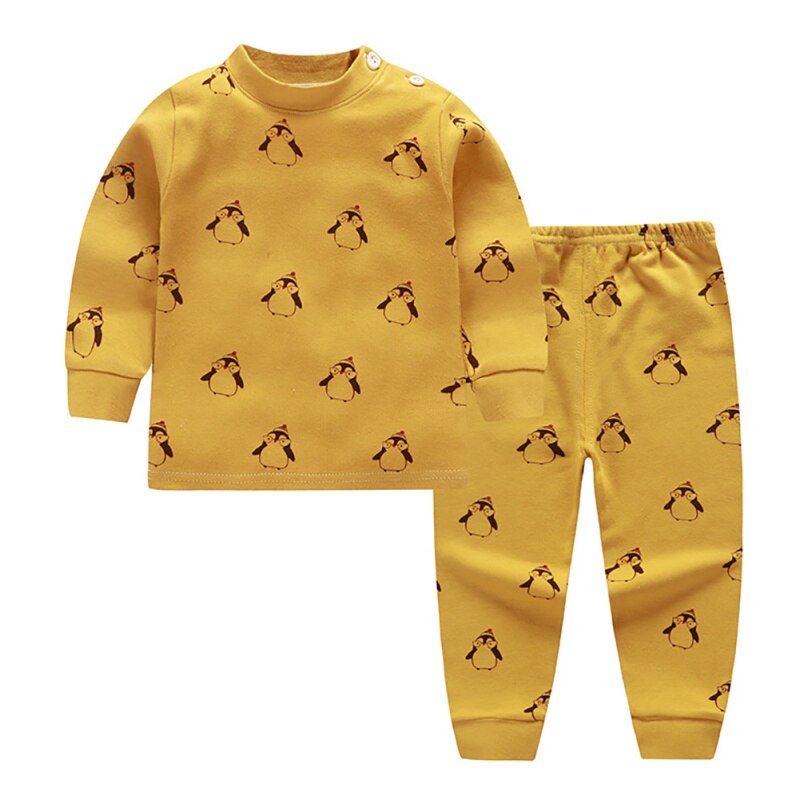 Los niños pijama ropa de bebé conjunto niños ropa de dormir de dibujos animados de algodón de otoño Pijamas ropa de niños niñas Pijamas conjunto 0-7year