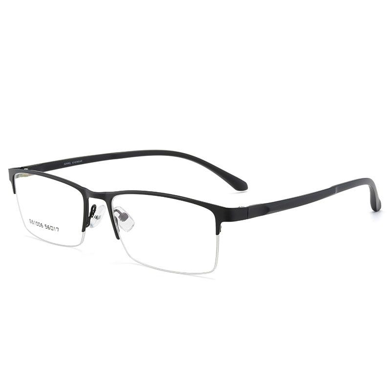 Alloy Frame Glasses Half Rim Eye Glasses Men Style Rectangle Spectacles Optical Glasses and Shortsighted Eyeglasses