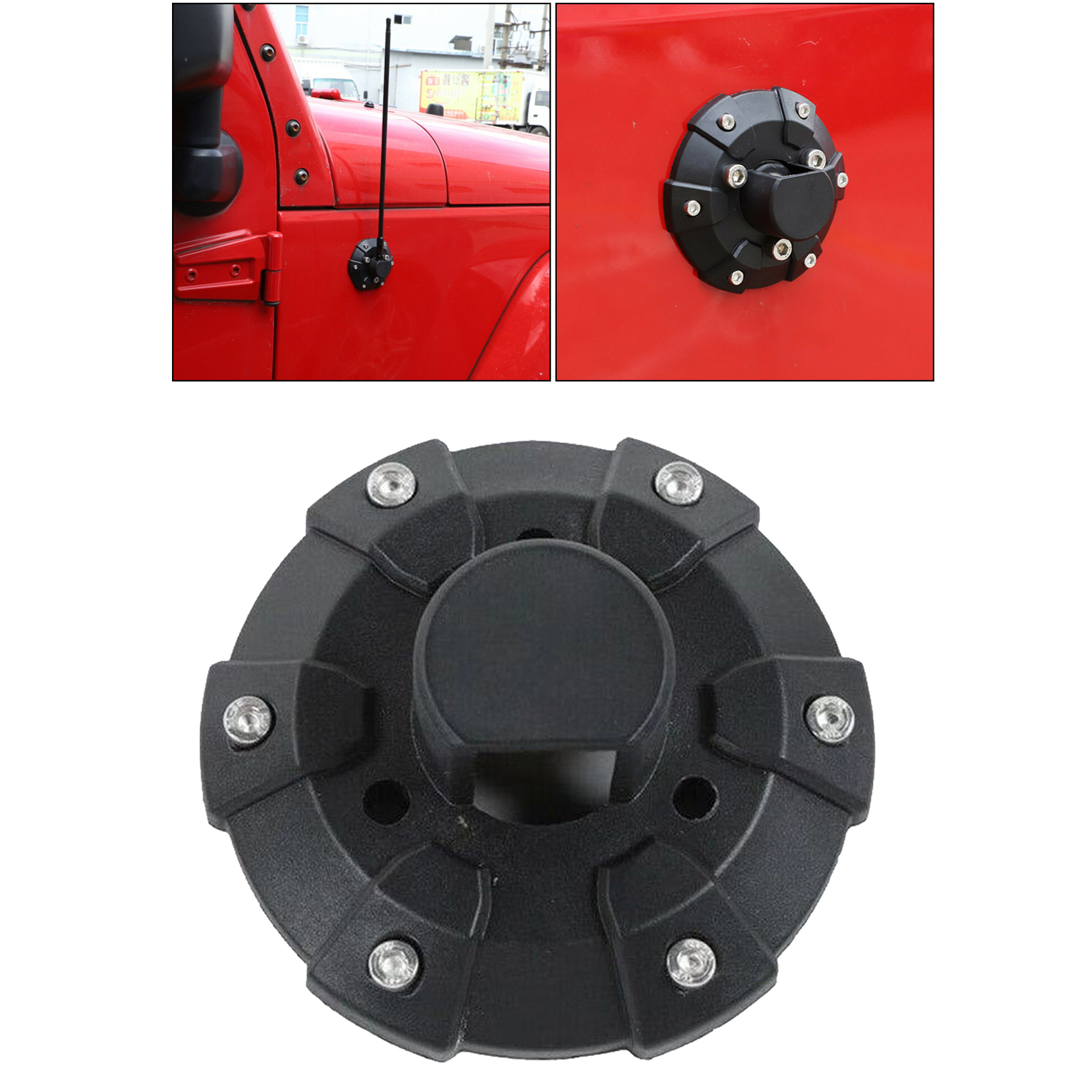 Antenna Base Cover For Wrangler TJ JL JT 1997 Accessory Upgrade Compact