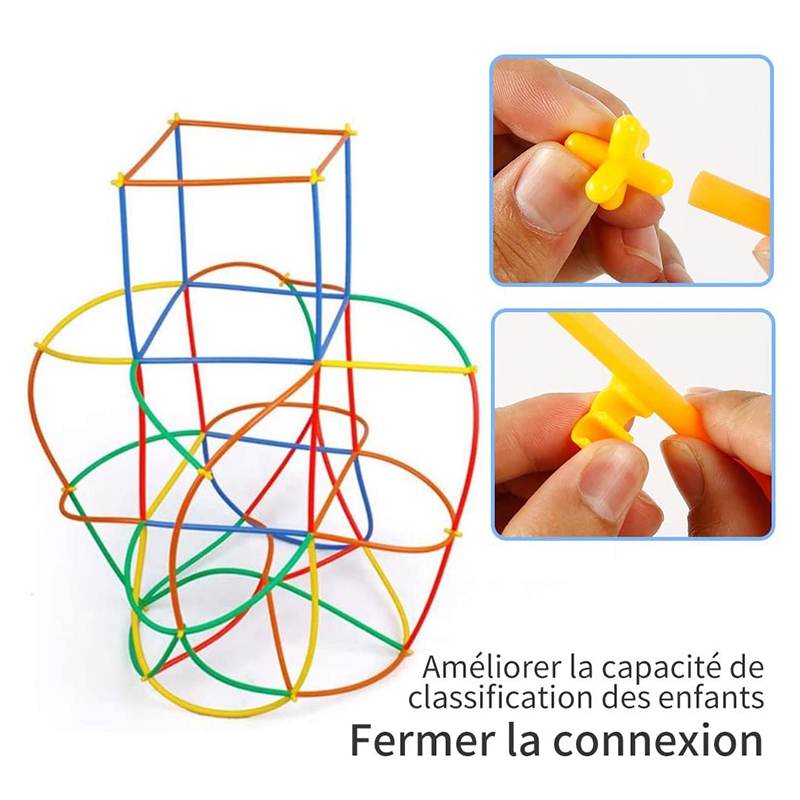 Straws Block Connectors DIY Toy Constructor Interlocking Engineering for Kids Educational Toys