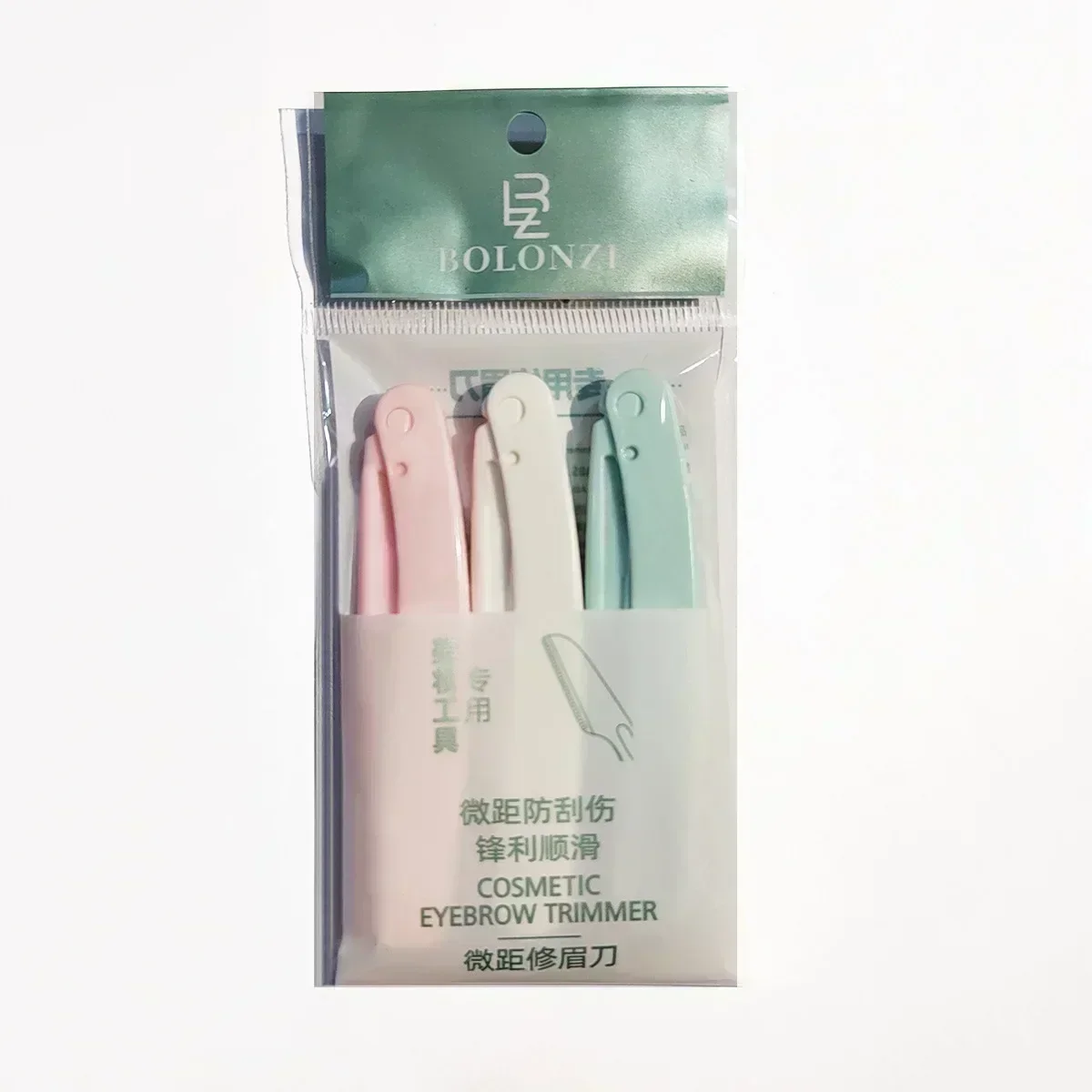 Depiladora Facial recortadora de cejas para mujer, navaja de bolsillo, depiladora de cejas, afeitadora con forma de cejas, 1/3 Uds.: Latón cepillado