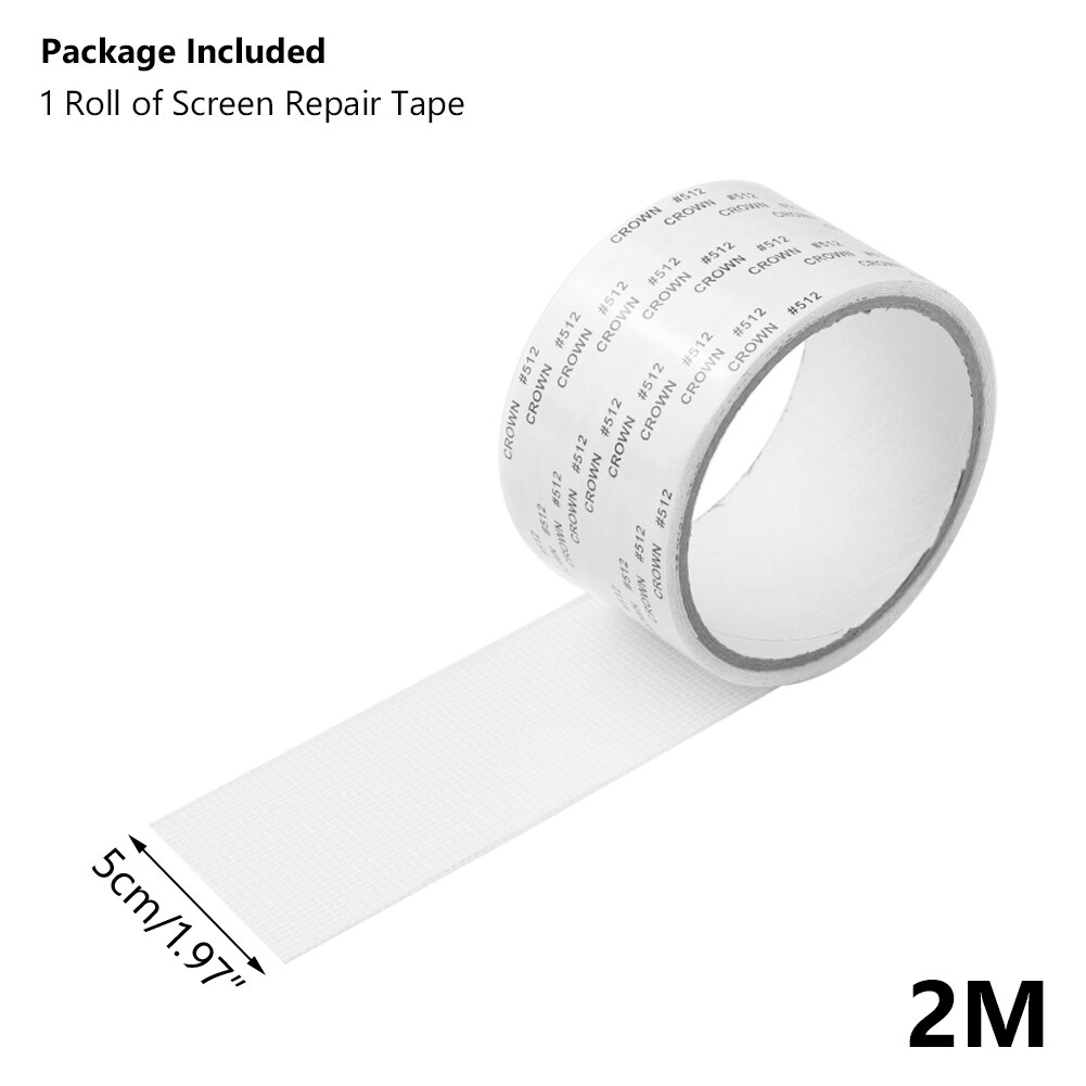 Cache-vitre Anti-moustique et anti-mouches, pour la maison, adhésif puissant, couvre fenêtre, maille de porte, réparation de bande cassée: Tape White