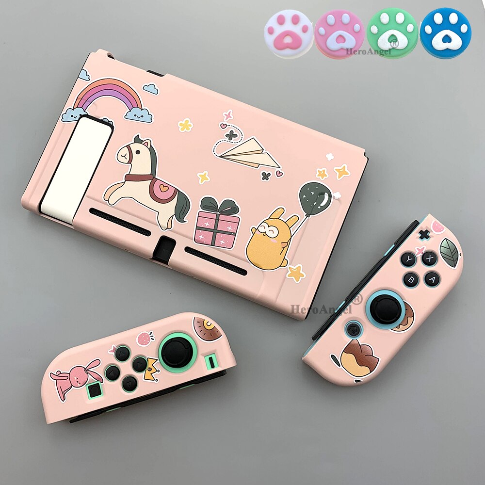 for Nintendo Nintend Switch Case NS NX Console Protective Soft Case Shell for Nintendos Switch Joy Con Colorful Cover: Pink Party