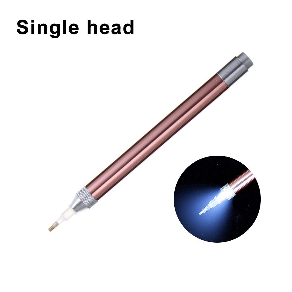 1pc DIY Point Drill Pen Tip Lighting 5D Painting Diamond Embroidery Tool Crafts Crystal Sewing Cross Stitch Accessories: A-Single head
