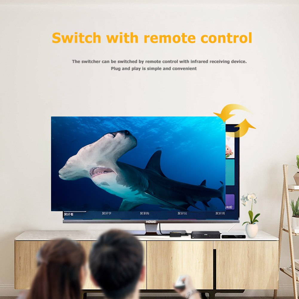 HDMI Splitter 5 Input 1 Output HDMI Switcher 4K x 2K HD Video Adapter for Smart HDTV