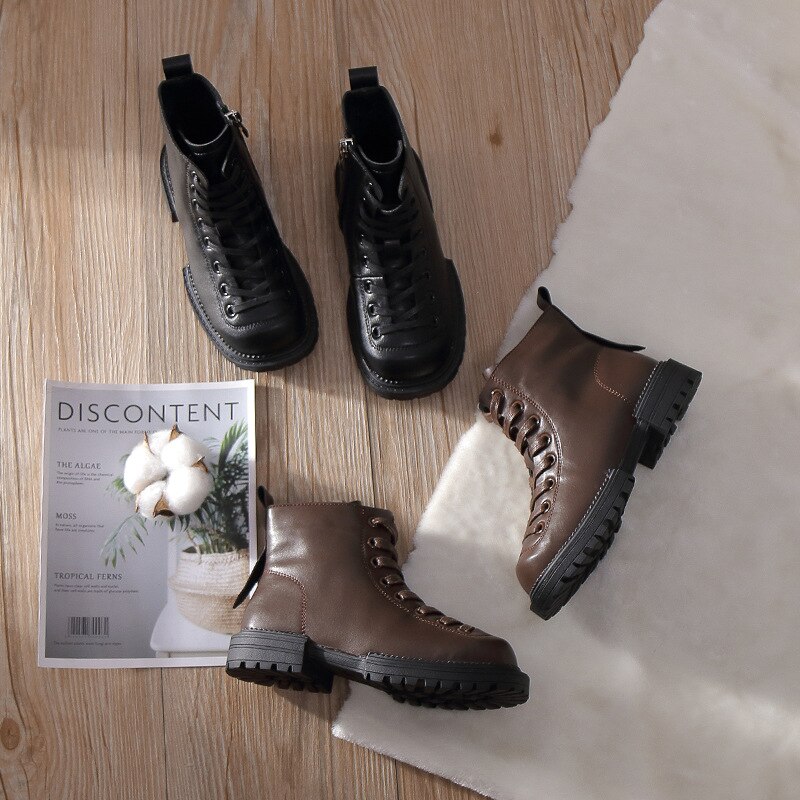 Winter freundlicher Stiefel Baby Mädchen Warme Stiefeletten freundlicher Leder Schuhe Jungen Schwarz Stiefel Schuhe Motorrad Stiefel