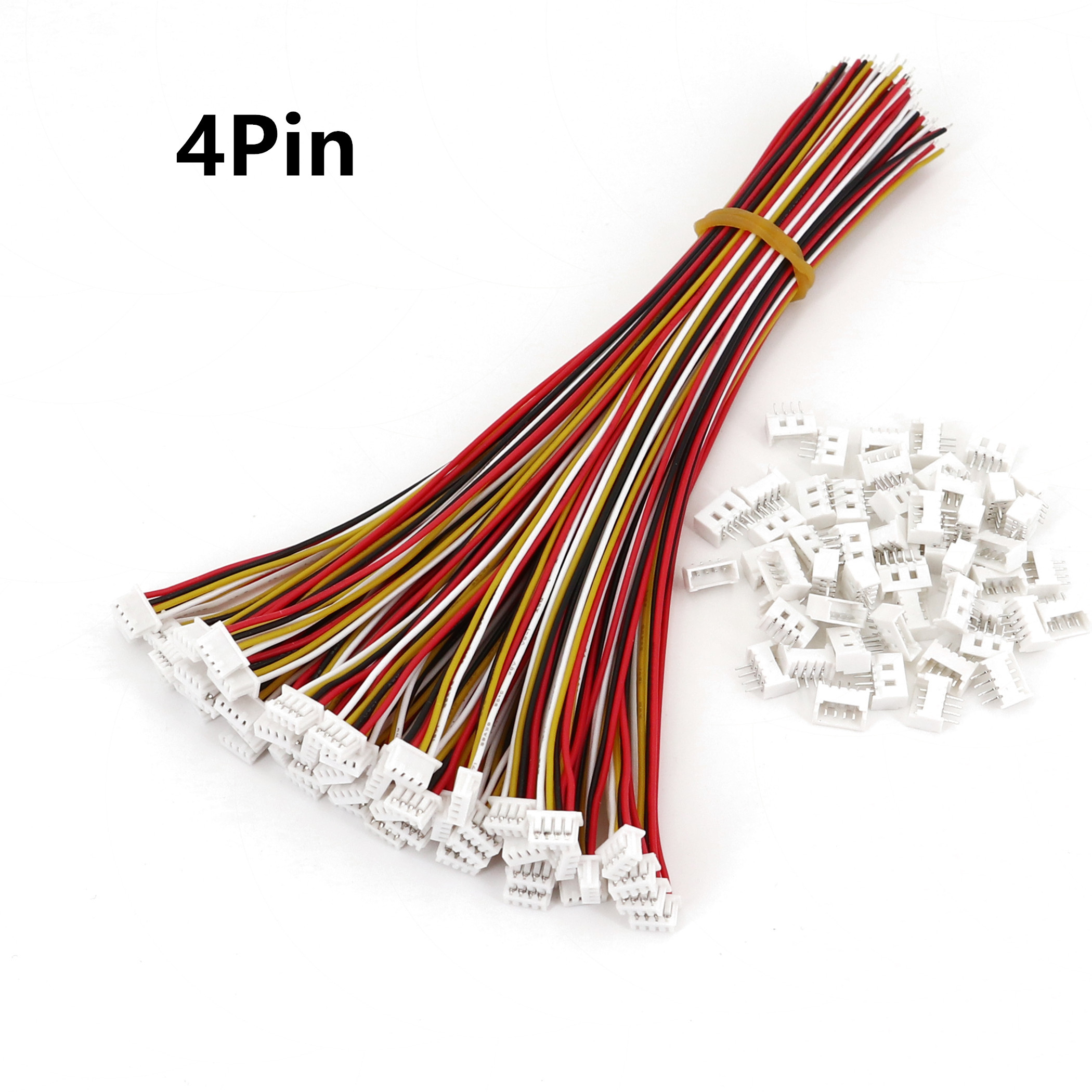 50Sets Micro JST 2/3/4/5/6/8 Pin Single End Pitch 1.25mm 15cm 28AWG Wire to Board Connector: Silver