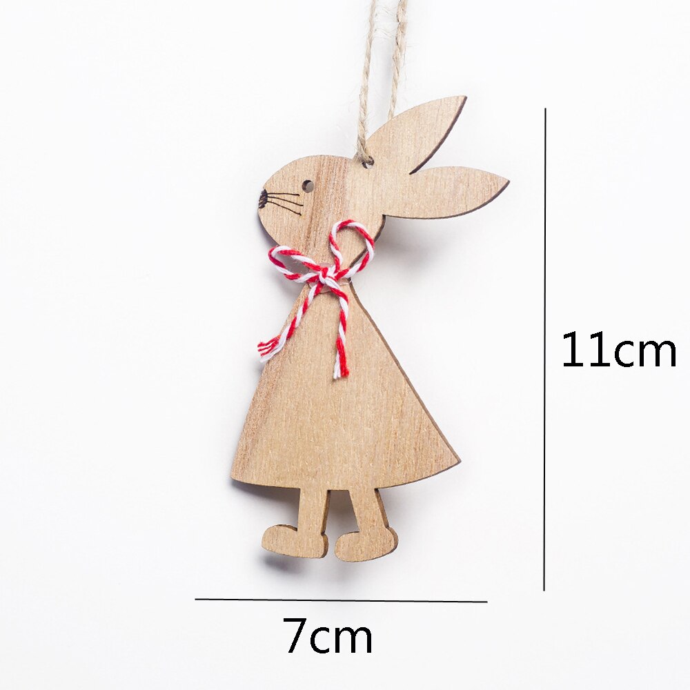 1/3 Pcs Pasen Konijn Houten Decoratie Diy Hout Opknoping Ambachten Schattige Bunny Pasen Ornamenten Feestartikelen Hout Ambachten