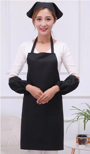 Uniforme de Chef para mujer, traje de maestro de guardería, ropa de cocina, delantal + sombrero + traje de juego sin mangas, conjuntos de ropa de trabajo de cocina 90: black