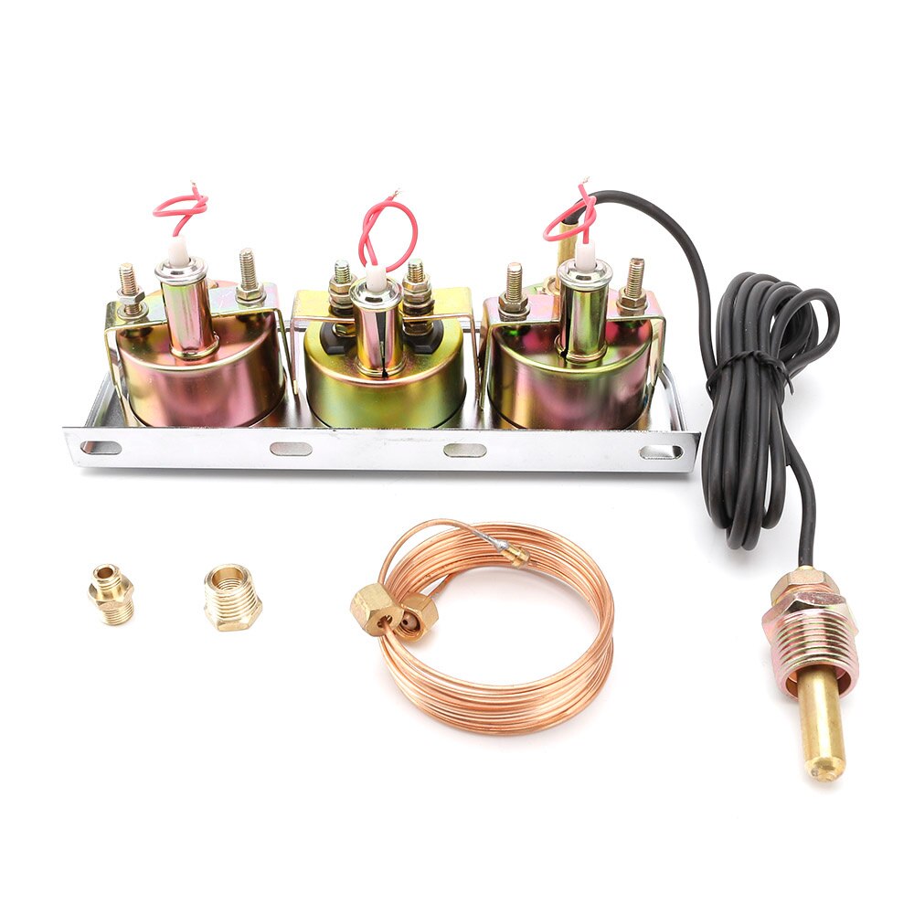 M10x1 52mm 3 En 1, Jauge De Voiture Température De L'eau ＋ Pression D Instrument Combine De Tension Pour Modification Auto 90902750