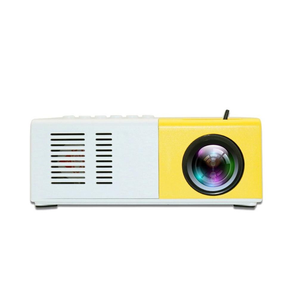 Yellow Home Mini Projector Machine Led Portable Handheld Projector Supports High Definition 1080P