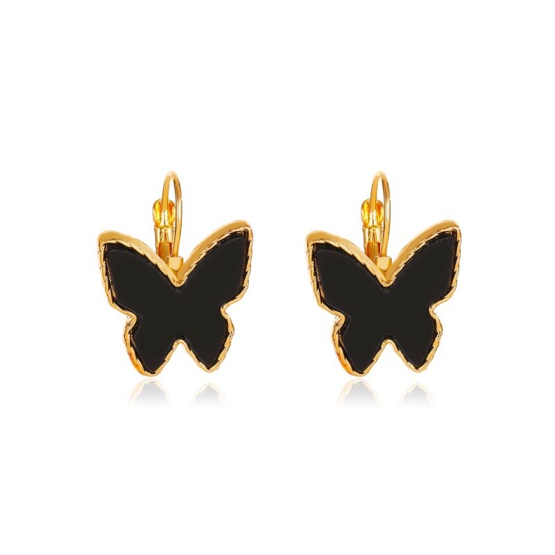 Lats Trend Strass Geometrische Oorbellen Voor Vrouwen Koreaanse Mode Zwarte Kleur Dangle Earring Vrouwelijke Elegante Sieraden: 66640