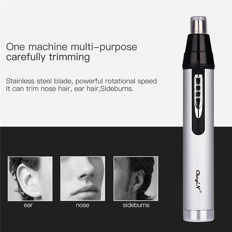 Machine Rechargeable 3 en 1 pour couper le nez et les oreilles, épilateur sûr tondeuse à cheveux, sourcils, flanc, 110-240V 41