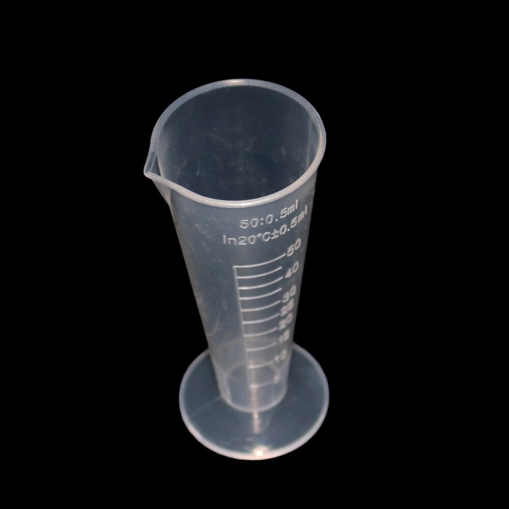 50ml Translucent Plastic Cone Measuring Cylinder Graduated Cylinders Lab Supplies Laboratory Tools School Lab Accessories 2 Pcs