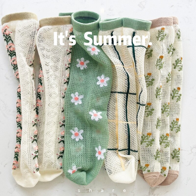 1-12T Peuter Kid Baby Meisjes Bloemen Sokken Leuke Zoete Zomer Mesh Visnet Sokken Party Club Strand boho Playa Kousen