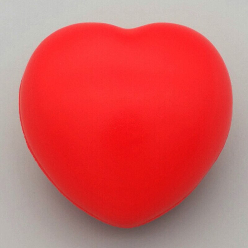 1Pcs Funny Soft Foam Anti Stress Ball Toys Squeeze Heart Shaped Ball Stress Pressure Relief Relax Novelty Fun Vent Gag Toy