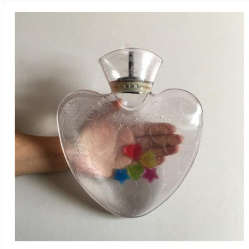 Borsa scaldamani a forma di cuore bottiglia di acqua calda di lavaggio in PVC riscaldamento della pancia invernale iniezione d&#39;acqua sicurezza antideflagrante: 1L-6