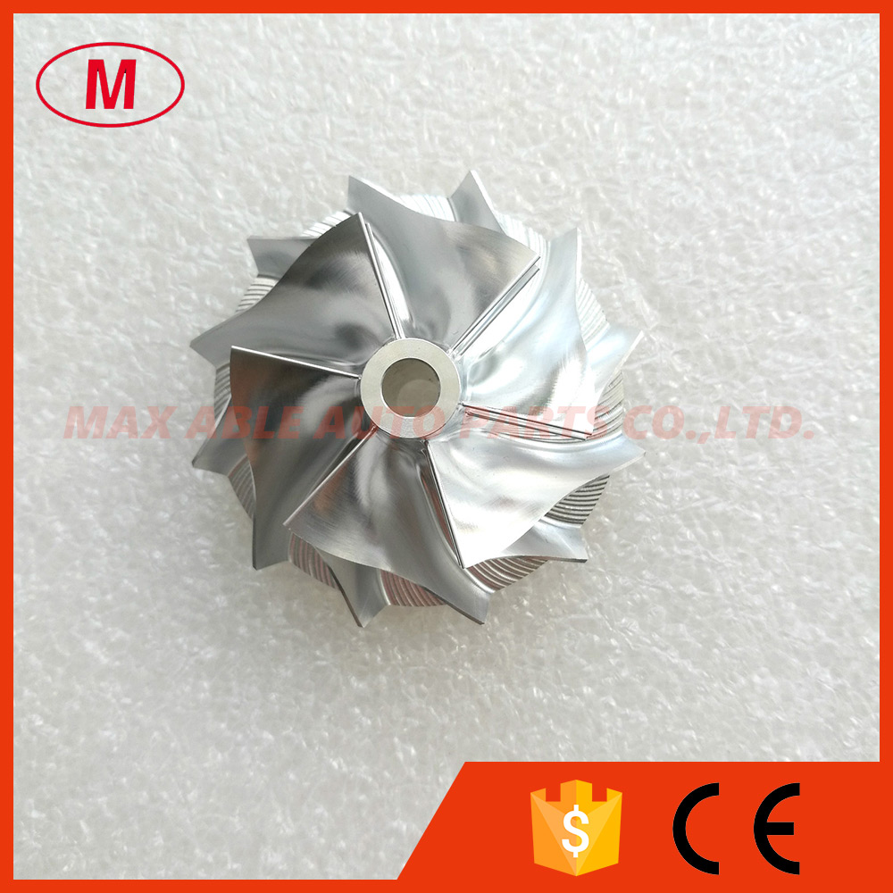 TB25 431350-0015 Turbocharger Aluminum 2618/Milling/Billet compressor wheel 39.79/51.37mm 6+6 blades for 452022/452038 Upgrade