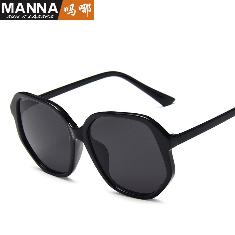 Nova moda leite marrom óculos de sol grande quadro poligonal óculos de sol feminino retro internet popular tiktok