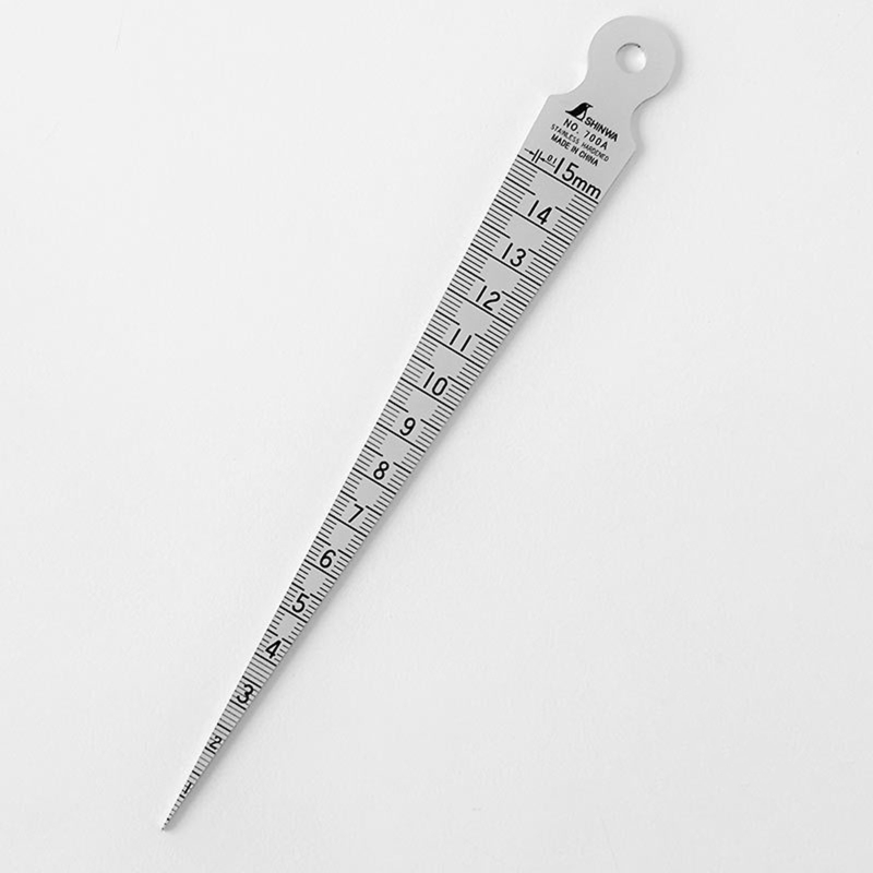 Portable Taper Gage High Precision Stainless Steel Wedge Feeler Hole Taper Gauge Ruler Measuring Tool Multipurpose Tool