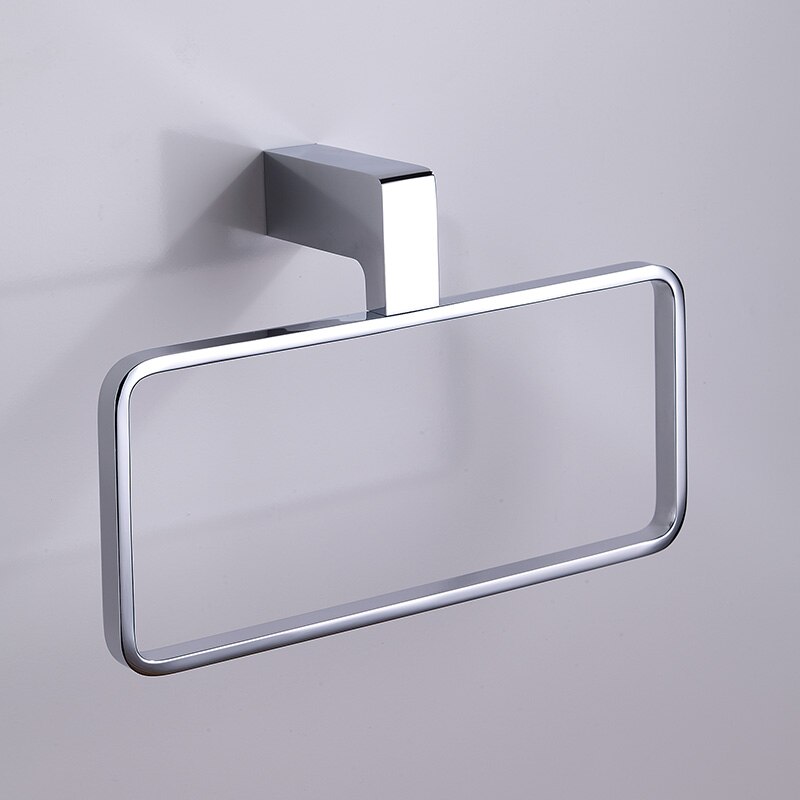 Chrome Bathroom Rack Hardware Accessories Sets Brass Shower Soap Dispenser Dish Towel Rails Robe Hooks Toilet Brush Roll Holder: 9705 towel ring