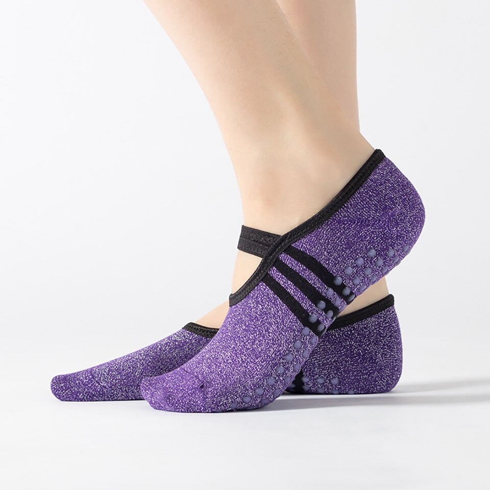 Kokostisse yoga-socken aus leuchtender seide mit schnürung, atmungsaktive baumwolle, hautfreundliche tanzsocken, rutschfest, pvc-frei, fusselfrei