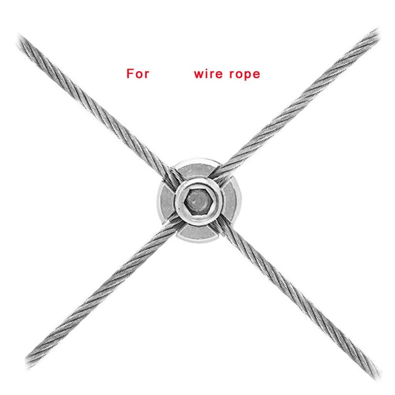 ! 8 Pcs Stainless Steel Wire Rope Green Wall Trellis Fitting Cross Clip m Wire