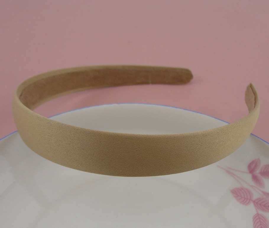 10PCS 20mm Satin Fabric Covered Plain Plastic Hair Headbands for women girls with velvet back for handmade hair accessories: army green
