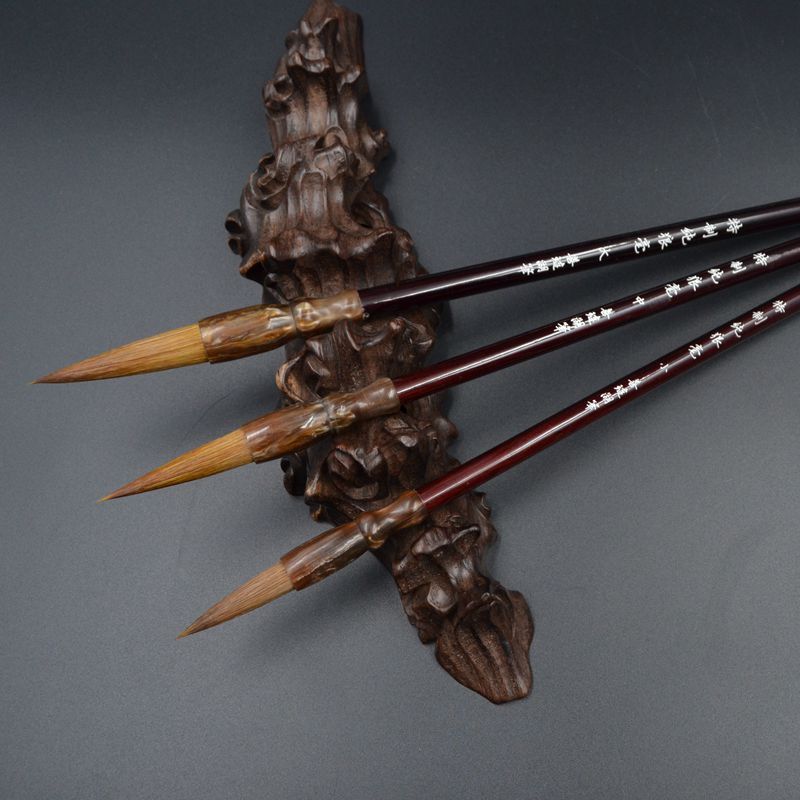 3pcs White Clouds Calligraphy Wolf Hair Writing Brush Calligraphy Drawing Freehand Painting Brushes Brush Pen Tinta China