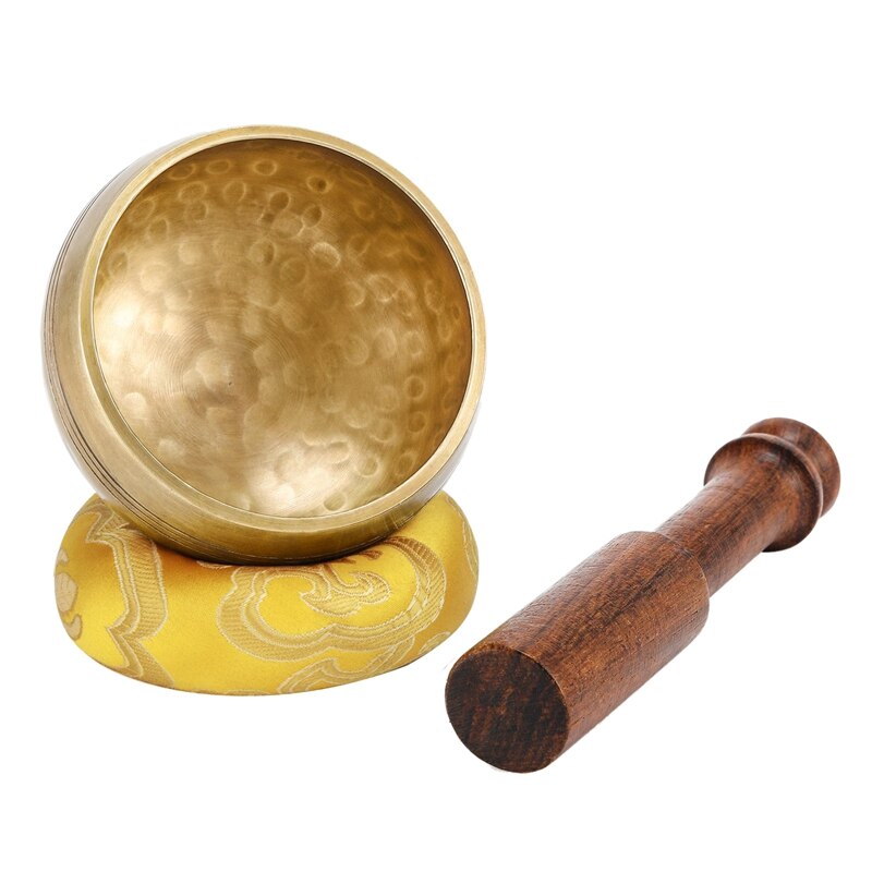 3.2 Inch Tibetan Singing Bowl Zen Meditation Yoga Meditation Bowl Wooden Stick Cushion