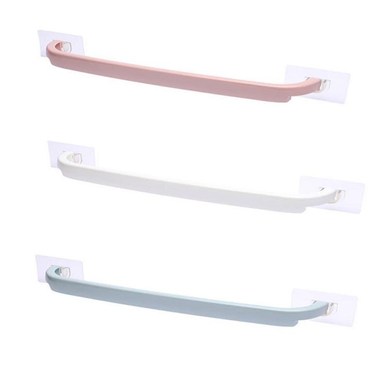 Punch-Gratis Pasta Badkamer Handdoek Rek Multifunctionele Pp Wandmontage Waterdicht Handdoekenrek Badkamer Keuken Opslag Rek