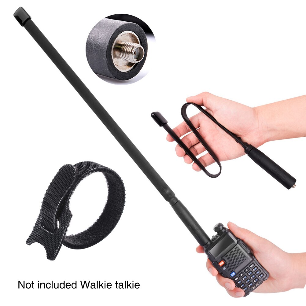 Foldable Signal Boost Radio Antenna Walkie Talkie Outdoor Extend SMA Female 150/440MHz Dual Band Flexible For Baofeng UV-5R/82