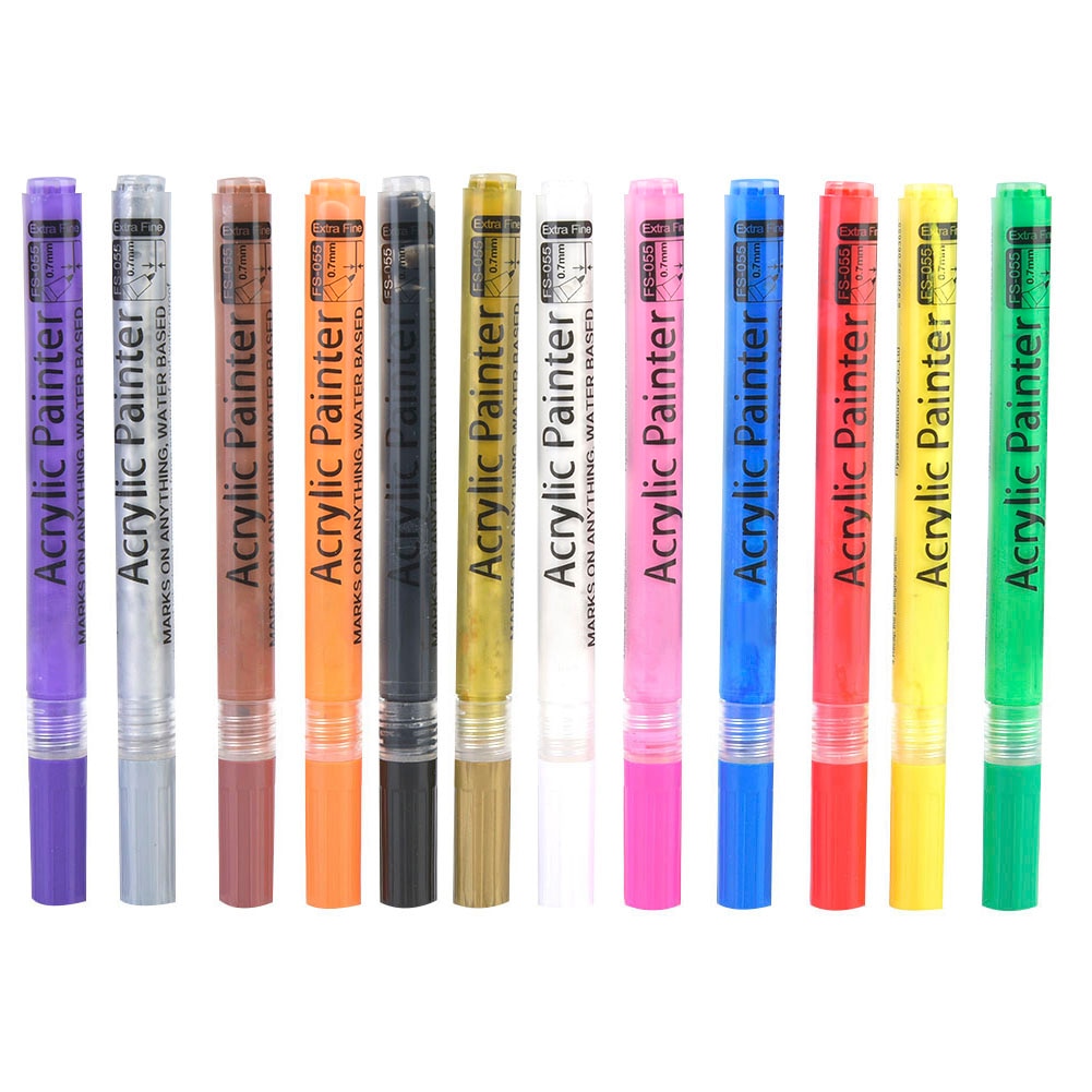 Popular Acrylic Marker Odorless Needle Pen Water-Based Paint Pen 0.7 mm Line Width