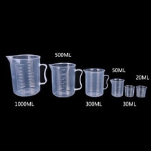 Taza medidora de plástico transparente para utensilios de laboratorio, vaso medidor, herramienta de cocina para el hogar, 20/30/50/300/500/1000ML