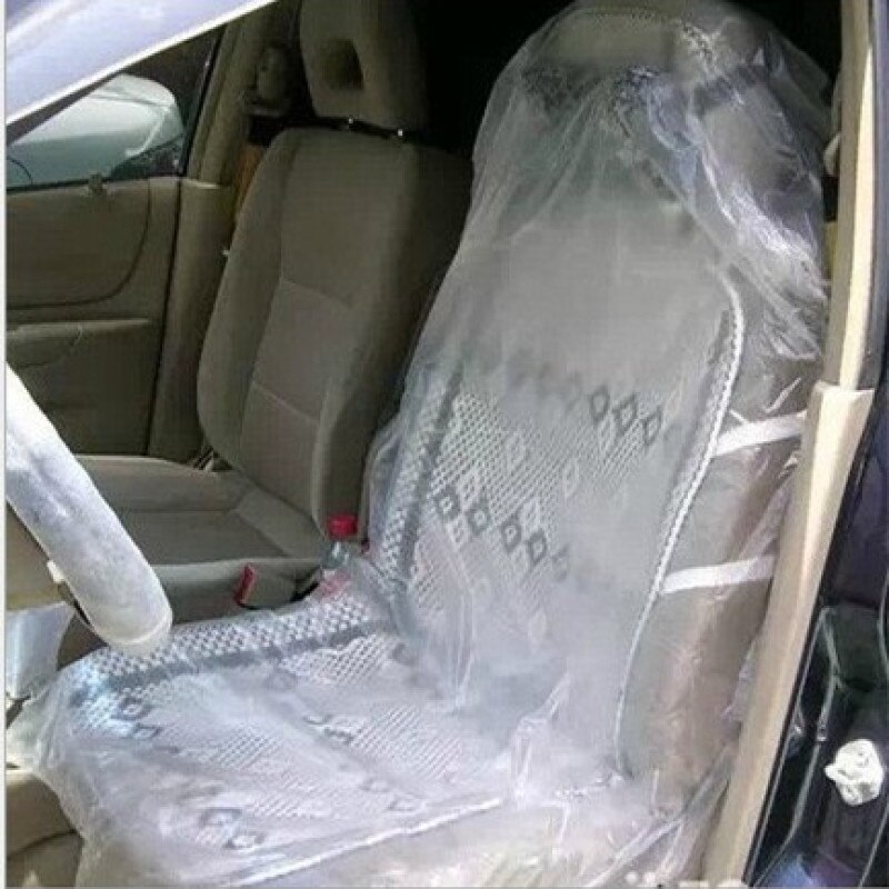Disposable Plastic Car Seat Covers Protective Covers for Beauty Repair Waterproof Universal 50/100 Pieces