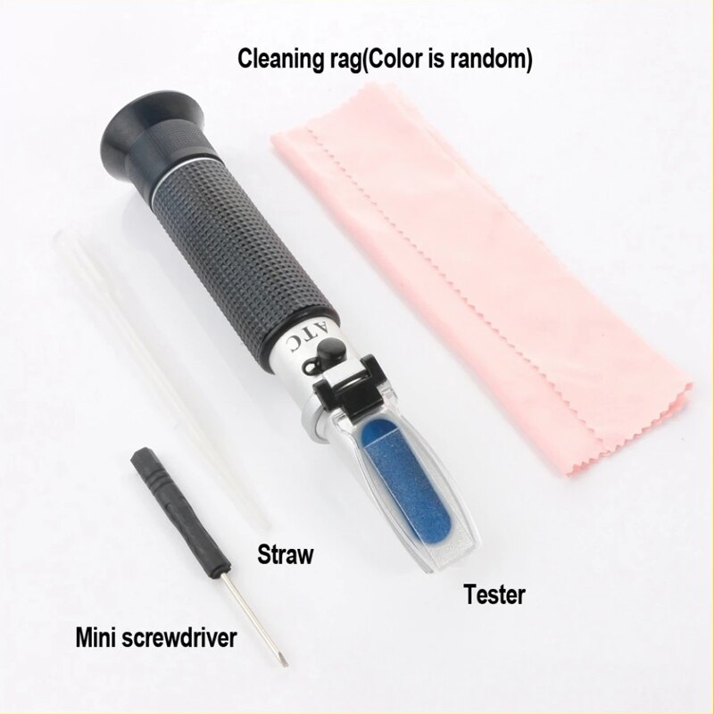 ATC Handheld 0-80% Alcohol Refractometer Moisture Tester Meter Ethylene Glycol Detector