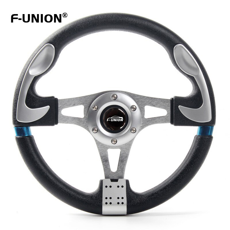 Car Accessories Sports Steering Wheel Quick Release Modified Steering Wheel 13 Inch 330mm Aluminum Moving Rudder: silver