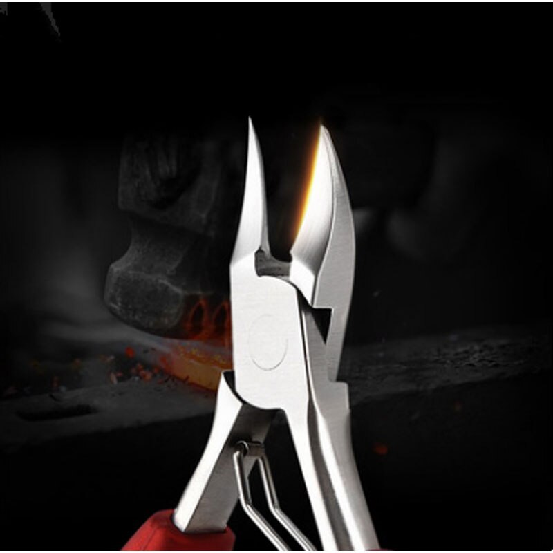 1 pcs Double Spring Nail Scissors Sharp Curved Paronychia Remover Fingernail &amp;Toenail Dead Skin Trimming Nail Clipper Nipper