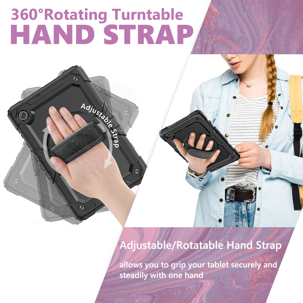 robust støtsikkert deksel til lenovo fanen  m10 hd 3rd 2nd gen 10.1 tommer  m10 tb-125fu tb -128fu m10 fhd Plus 10.3 '' nettbrettstativdeksel