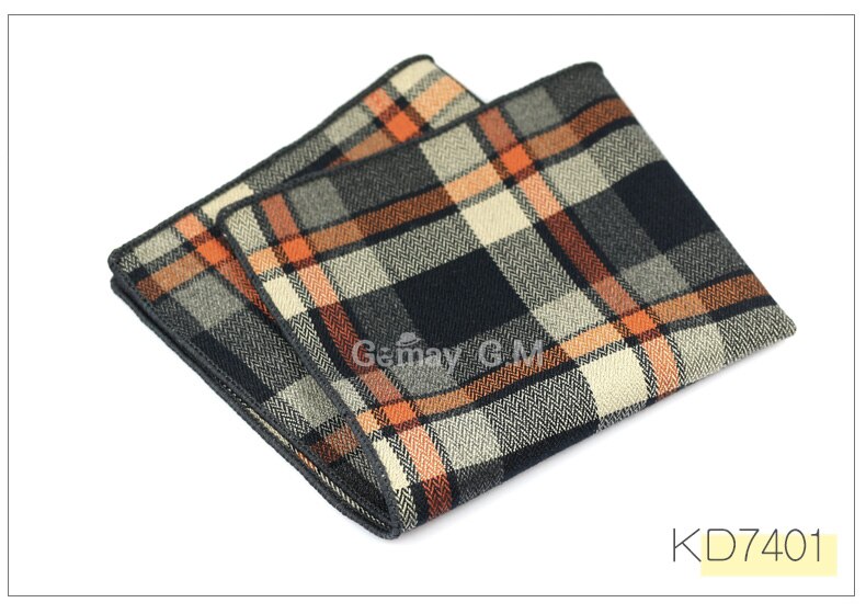 Cotton Mens Pocket Square Adult Plaid Hankerchief Scarves Vintage Hankies Men's Hanky Square Handkerchiefs